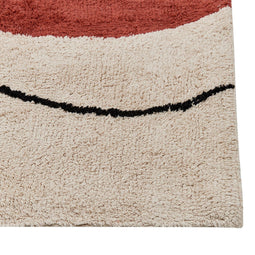 BOLAT - Laagpolig vloerkleed - Beige - 140 x 200 cm - Katoen