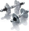 Miche Naafset Primato Pista/pista 36g Hoge Flens 2 Lagers Zilver