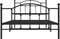 vidaXL - Bedframe - met - hoofd- - en - voeteneinde - metaal - zwart - 107x203 - cm