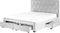 LIEVIN - Bed met opbergruimte - Lichtgrijs - 180 x 200 cm - Fluweel