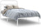 vidaXL - Bedframe - met - hoofdbord - metaal - wit - 107x203 - cm