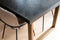 Eettafel Bony 220x100cm visgraatmotief - zwart/geborsteld goud