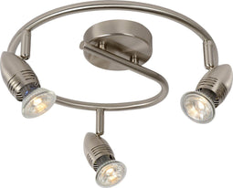 Lucide CARO-LED - Plafondspot - 3x5W LED 2700K - Ø 31 cm - Mat chroom