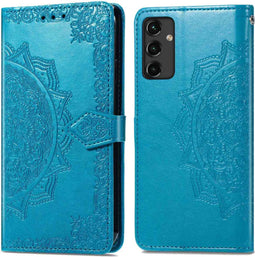 iMoshion Hoesje Geschikt voor Samsung Galaxy A14 (5G) / A14 (4G) Hoesje Met Pasjeshouder - iMoshion Mandala Bookcase - Turquoise
