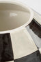 Mica Decorations Stratt - Bloempot - H21 x Ø27 cm - Handgemaakt keramiek - Zwart-wit