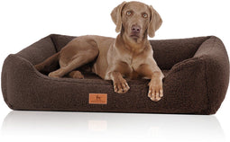 Knuffelwuff Wollekopp - Orthopedisch hondenbed - Ergonomische ondersteuning XXL 120 x 85cm Bruin