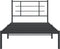 vidaXL - Bedframe - met - hoofdbord - metaal - zwart - 100x200 - cm