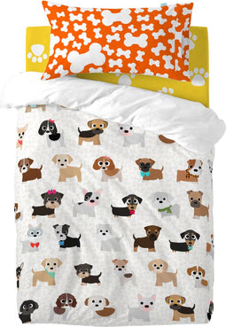 Dekbedovertrek set HappyFriday Mr Fox Dogs Multicolour Wieg voor baby's 2 Onderdelen