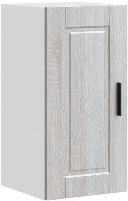 vidaXL - Keukenwandkast - Porto - bewerkt - hout - grijs - sonoma - eiken