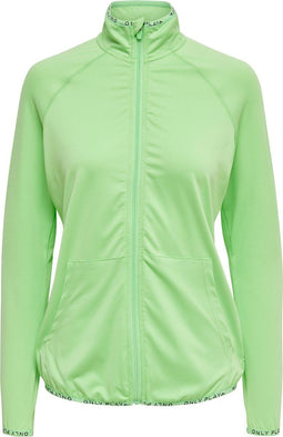 Only Play Performance Sportvest - Lange mouwen - Ritszakken - Groen Ash - Maat XS