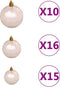 vidaXL - Kunstkerstboom - met - verlichting - en - kerstballen - 240 - cm - PVC - blauw