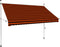 vidaXL - Luifel - handmatig - uittrekbaar - 300 - cm - oranje - en - bruin