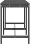 vidaXL Tuintafel 159,5x82,5x110 cm massief grenenhout grijs