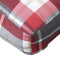 vidaXL - Palletkussen - 80x80x12 - cm - stof - ruitpatroon - rood