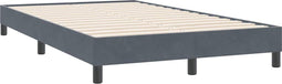 vidaXL - Bedframe - zonder - matras - 120x220 - cm - fluweel - donkergrijs