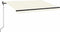 vidaXL - Luifel - handmatig - uittrekbaar - met - LED - 350x250 - cm - crèmekleurig