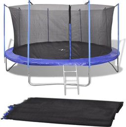 vidaXL 142099 - Veiligheidsnet - 3,96 m ronde trampoline - Zwart