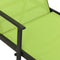 vidaXL - Ligbed - staal - en - textileen - stof - groen