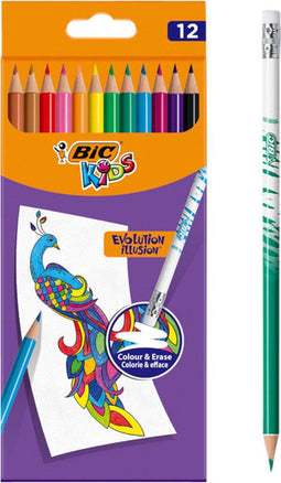 Kleurpotloden Bic Kids Illusion etui à 12 kleuren - 12 stuks - 12 stuks