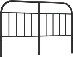 vidaXL - Hoofdbord - metaal - zwart - 140 - cm