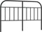 vidaXL - Hoofdbord - metaal - zwart - 140 - cm