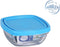 Hermetische Lunchtrommel Duralex Freshbox Blauw Vierkant (14 x 14 x 6 cm) (610 ml)