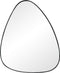 Atmooz - Wandspiegel Stone Large - Driehoekig / Rond - Industrieel - Zwart - Metaal - 48cm hoog en 60cm breed