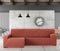 Hoes voor chaise longue met lange armleuning links Eysa TROYA Oranje 170 x 110 x 310 cm