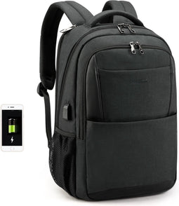 Tigernu Modern laptop rugzak - 15,6 inch – schooltas – rugtas - dames en heren – waterafstotend – anti diefstal – 30 Liter - zwart