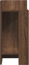 vidaXL - Bijzettafeltje - met - plank - 25,5x27x60 - cm - bruin - eikenkleur
