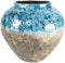 Jar Lindy Sky Blue blauwe pot 45 cm ronde bloempot voor binnen