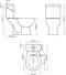 Differnz Toiletpot Duoblok - Staand - Dual flush - Wit