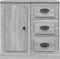 vidaXL - Dressoir - 70x35,5x67,5 - cm - bewerkt - hout - grijs - sonoma - eikenkleurig