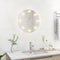 vidaXL - Wandspiegel - met - LED-lampen - rond - glas