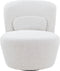Kick Draaifauteuil Jill - Bouclé - Wit