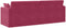 vidaXL - Ligbed - Sofa - 2-in-1 - Wijnrood - 213x144x60 - cm - Velvet