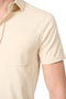 Mario Russo Korte Mouwen Overhemd - Poloshirt Heren - Luchtig en Comfortabel - Beige (1x)
