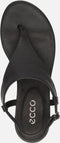 ECCO W FLAT SANDAL II - Platte sandalen - Premium leer - Zwart - Maat 39