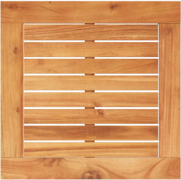 Tuintafel 38x38x42 cm poly rattan en acaciahout gemengd beige