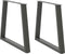 vidaXL - Eettafelpoten - 2 - st - V-vormig - 80x(72-73,3) - cm - staal - antraciet