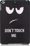 imoshion Tablet Hoes Geschikt voor iPad Mini 5 (2019) / iPad Mini 4 (2015) (2015) - imoshion Design Trifold Bookcase - Zwart / Meerkleurig /Don't touch