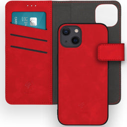 iMoshion Hoesje Geschikt voor iPhone 13 Hoesje Met Pasjeshouder - iMoshion Uitneembare 2-in-1 Luxe Bookcase - Rood