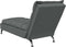 vidaXL - Chaise - longue - met - kussens - stof - donkergrijs