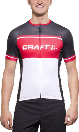 Craft Classic Logo Jersey - Korte Mouwen - Slim Fit - Wit - Maat L