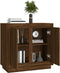 vidaXL - Dressoir - 80x34x75 - cm - bewerkt - hout - bruin - eikenkleur
