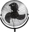 Perel - Vloerventilator - 3 snelheden 140 Watt - Zwart chroom 45 cm