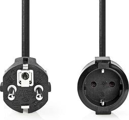 Nedis CEGB10200BK50 - Stroomverlengkabel 500cm - Zwart