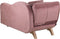 MERI - Chaise longue - Roze - Linkerzijde - Fluweel