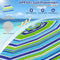 Coast Strandparasol - Kantelbaar - 178 x 178 x 206 cm - Blauw/Groen