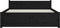vidaXL - Bedframe - massief - hout - zwart - 140x200 - cm